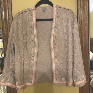 Anthropologie Blnk London Levirina Taupe Jacket